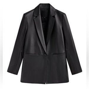 Massimo Dutti Women’s Leather Blazer